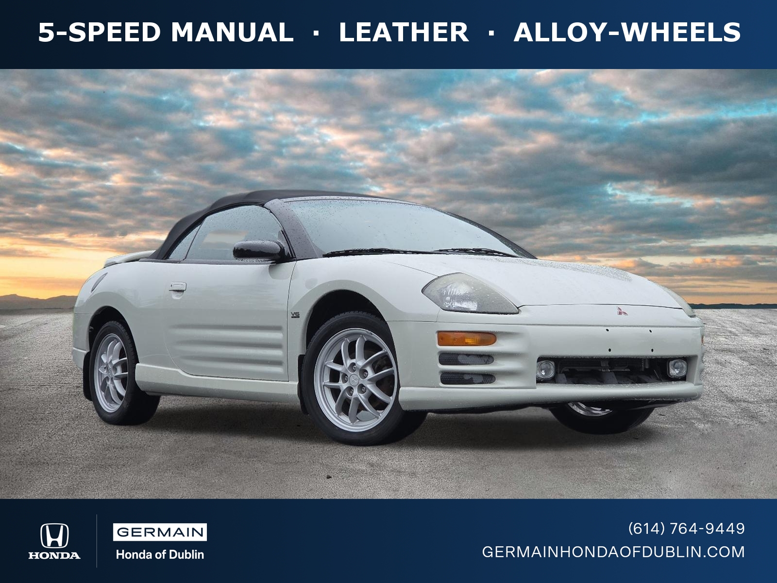 Dover White Pearl 2001 Mitsubishi Eclipse Spyder GT Spyder Convertible Front-Wheel Drive 5-Speed Manual Overdrive