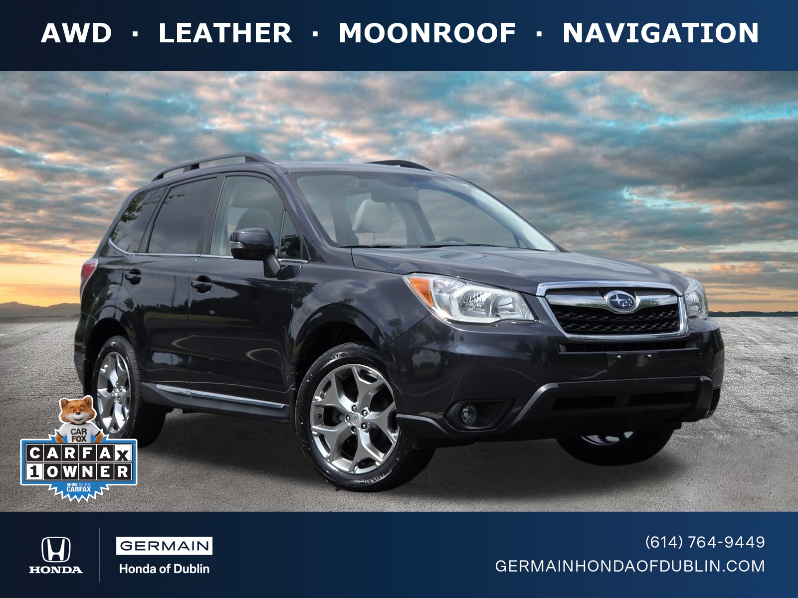 Dark Gray Metallic 2016 Subaru Forester SUV / Crossover All-Wheel Drive Automatic