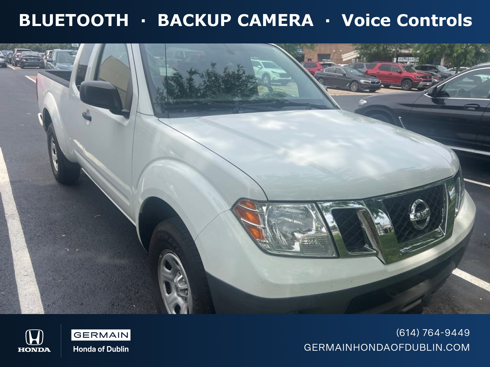 Glacier White 2018 Nissan Frontier S King Cab Pickup Truck 4X2 5-Speed Automatic Overdrive