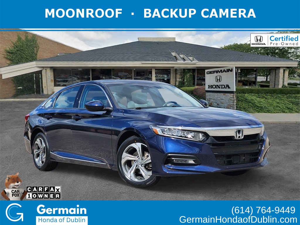 Certified, 2019 Honda Accord EX, Blue, KC8885-1