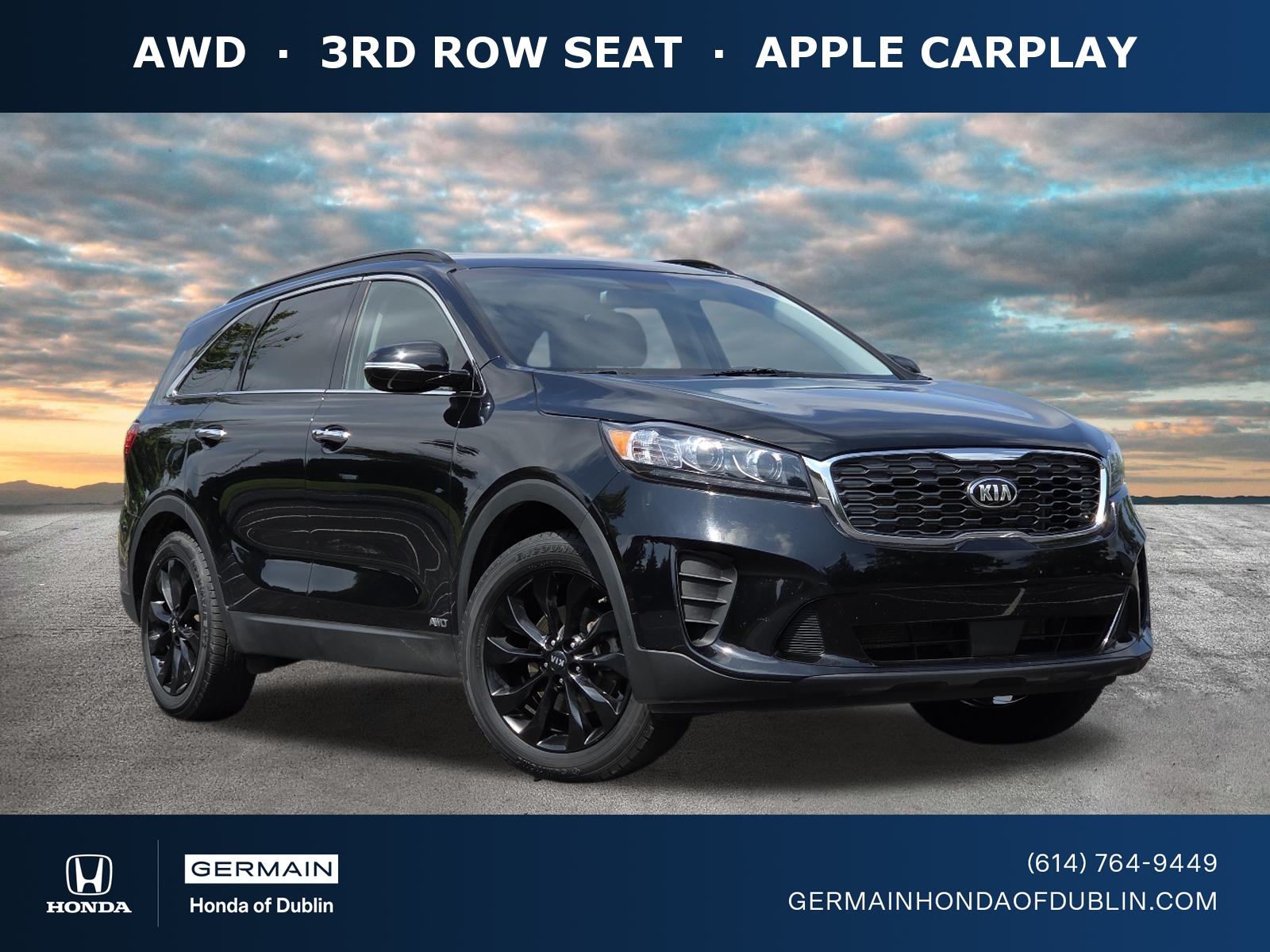 Ebony Black 2020 Kia Sorento SUV / Crossover All-Wheel Drive Automatic