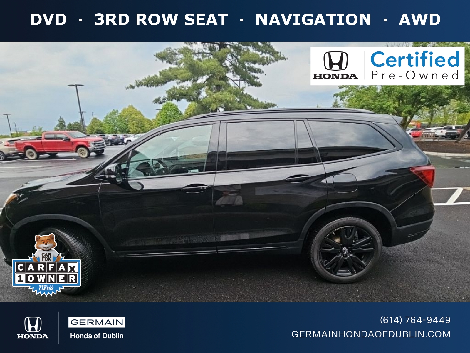 Crystal Black Pearl 2021 Honda Pilot Black Edition AWD SUV / Crossover All-Wheel Drive 9-Speed Automatic