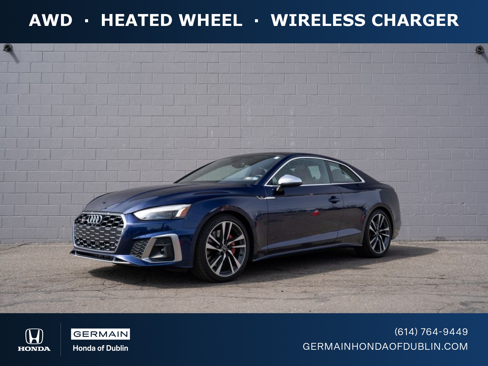 Blue Metallic 2022 Audi S5 3.0T quattro Premium Plus Coupe AWD Coupe All-Wheel Drive 8-Speed Automatic