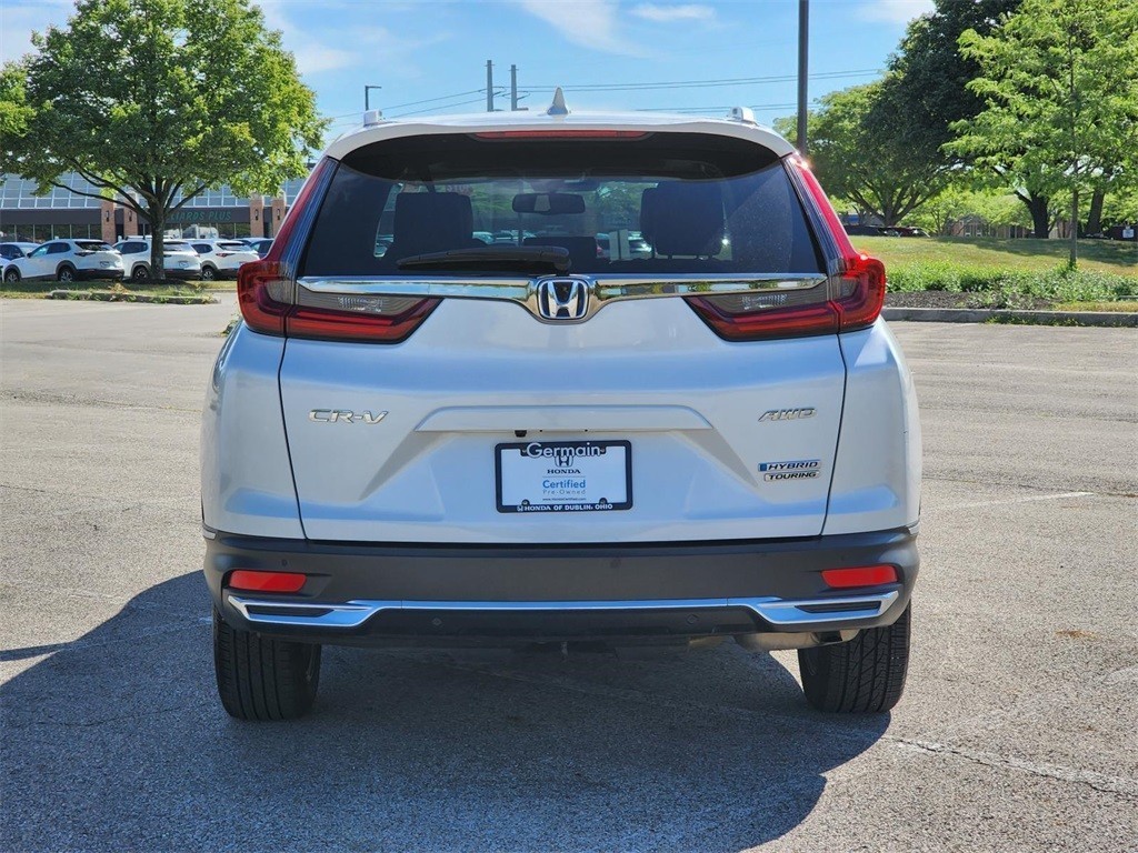 Certified, 2022 Honda CR-V Hybrid Touring, White, H250170A-17