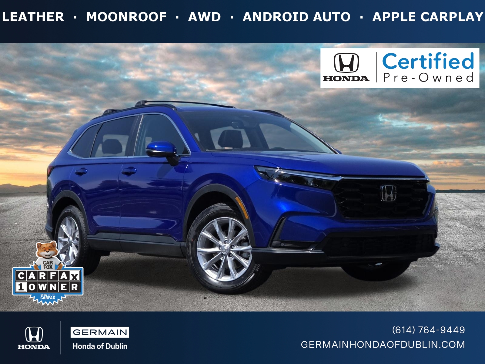 Still Night Pearl 2023 Honda CR-V EX-L AWD SUV / Crossover All-Wheel Drive Continuously Variable Transmission