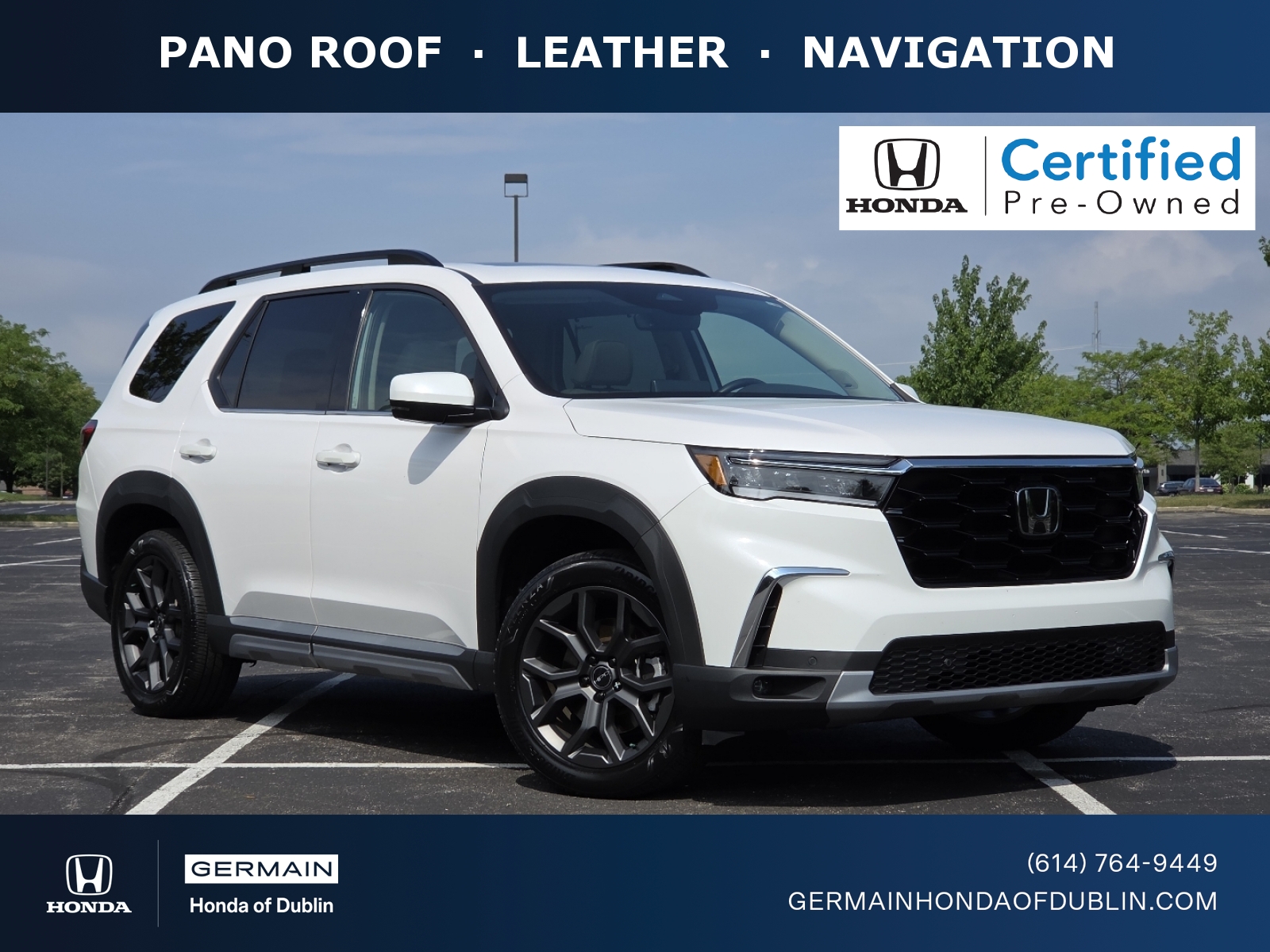 Platinum White Pearl 2023 Honda Pilot SUV / Crossover All-Wheel Drive Automatic