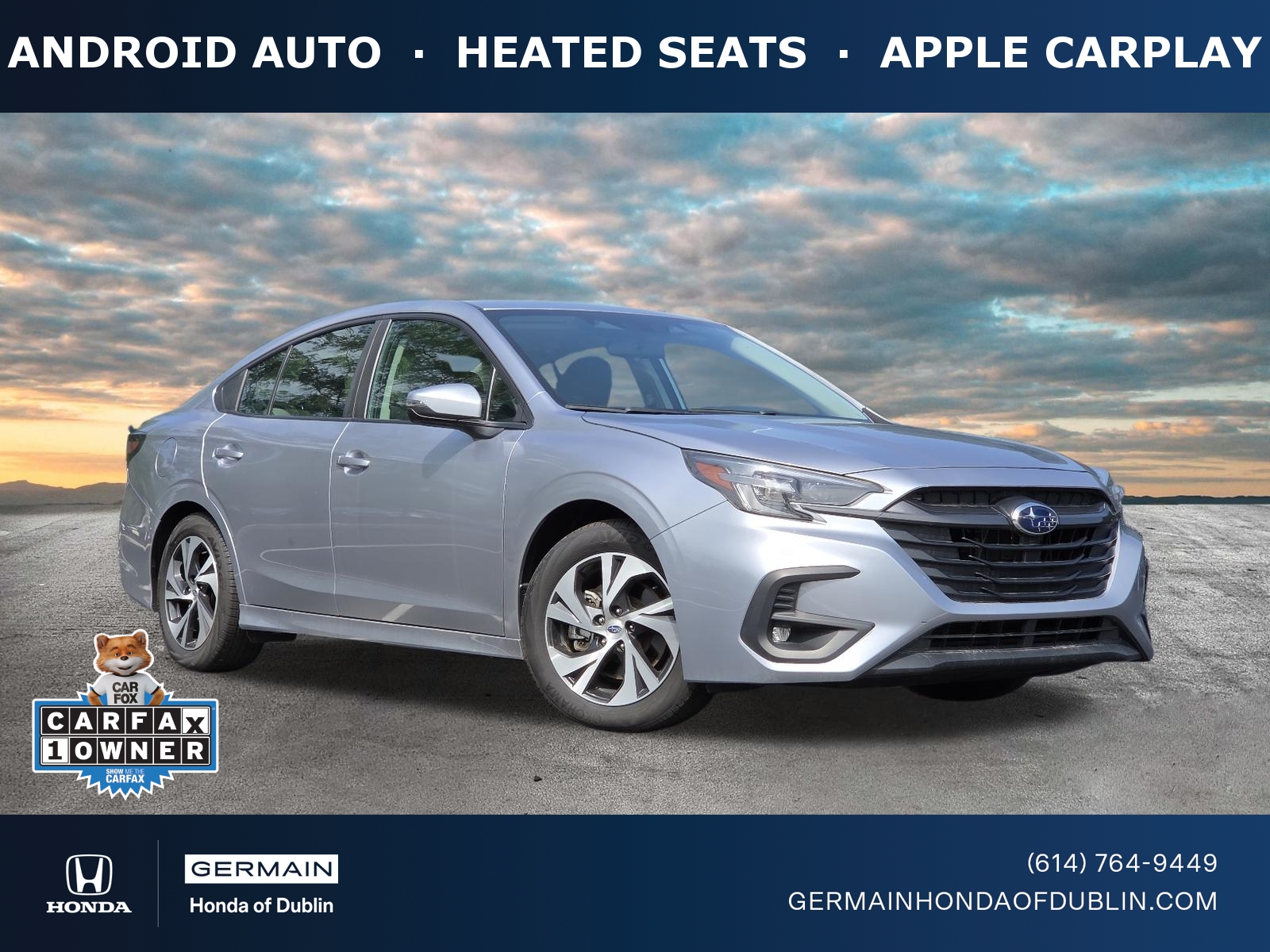 Ice Silver Metallic 2023 Subaru Legacy Sedan All-Wheel Drive Automatic