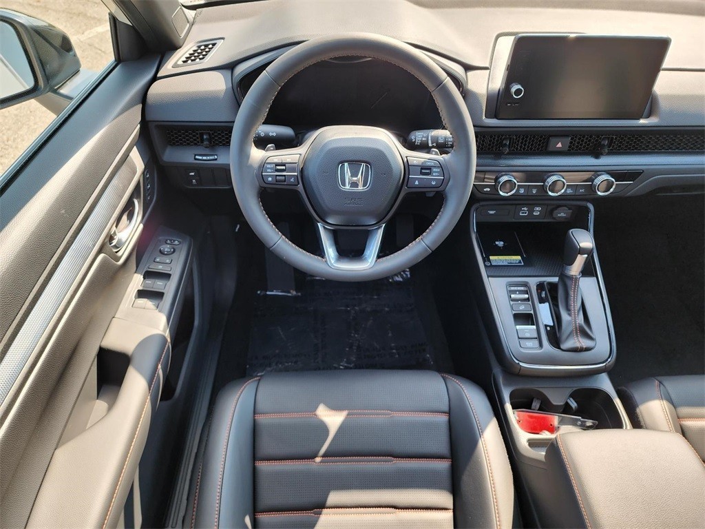 New, 2025 Honda CR-V Hybrid Sport-L, White, H250099-24