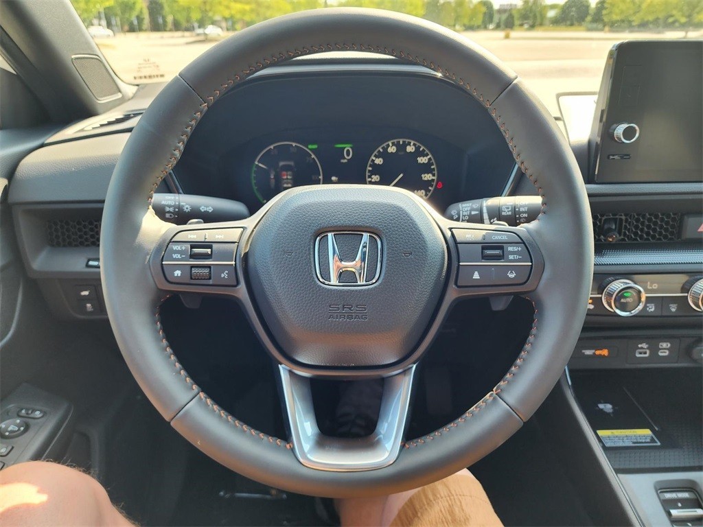 New, 2025 Honda CR-V Hybrid Sport-L, White, H250099-25