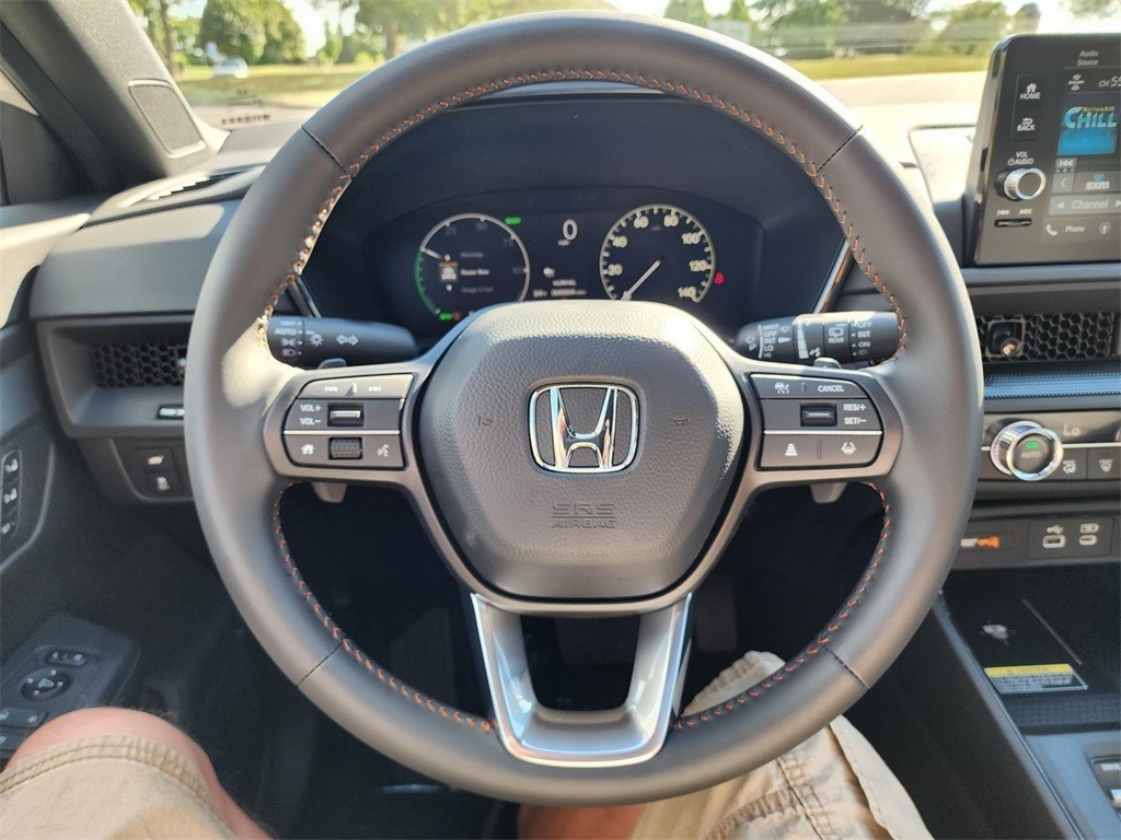 New, 2025 Honda CR-V Hybrid Sport-L, White, H250238-27