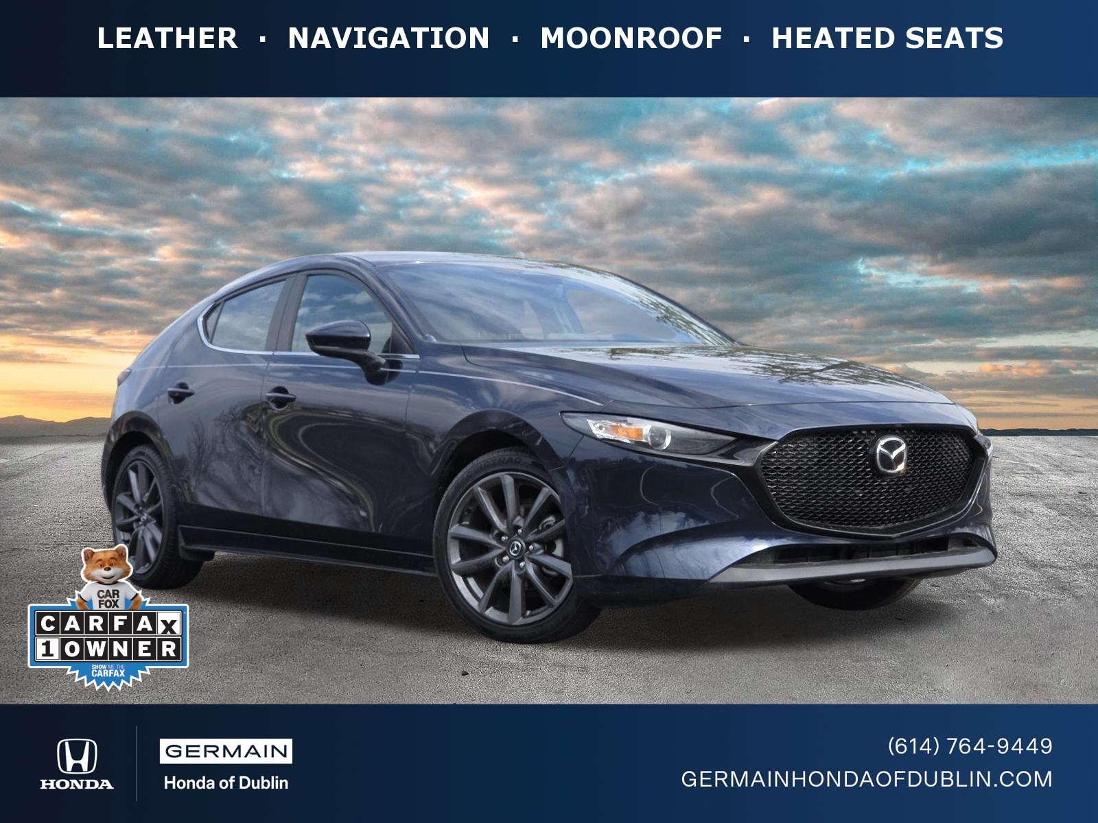 Crystal Blue 2025 Mazda MAZDA3 2.5 S Preferred Hatchback FWD Hatchback Front-Wheel Drive Automatic