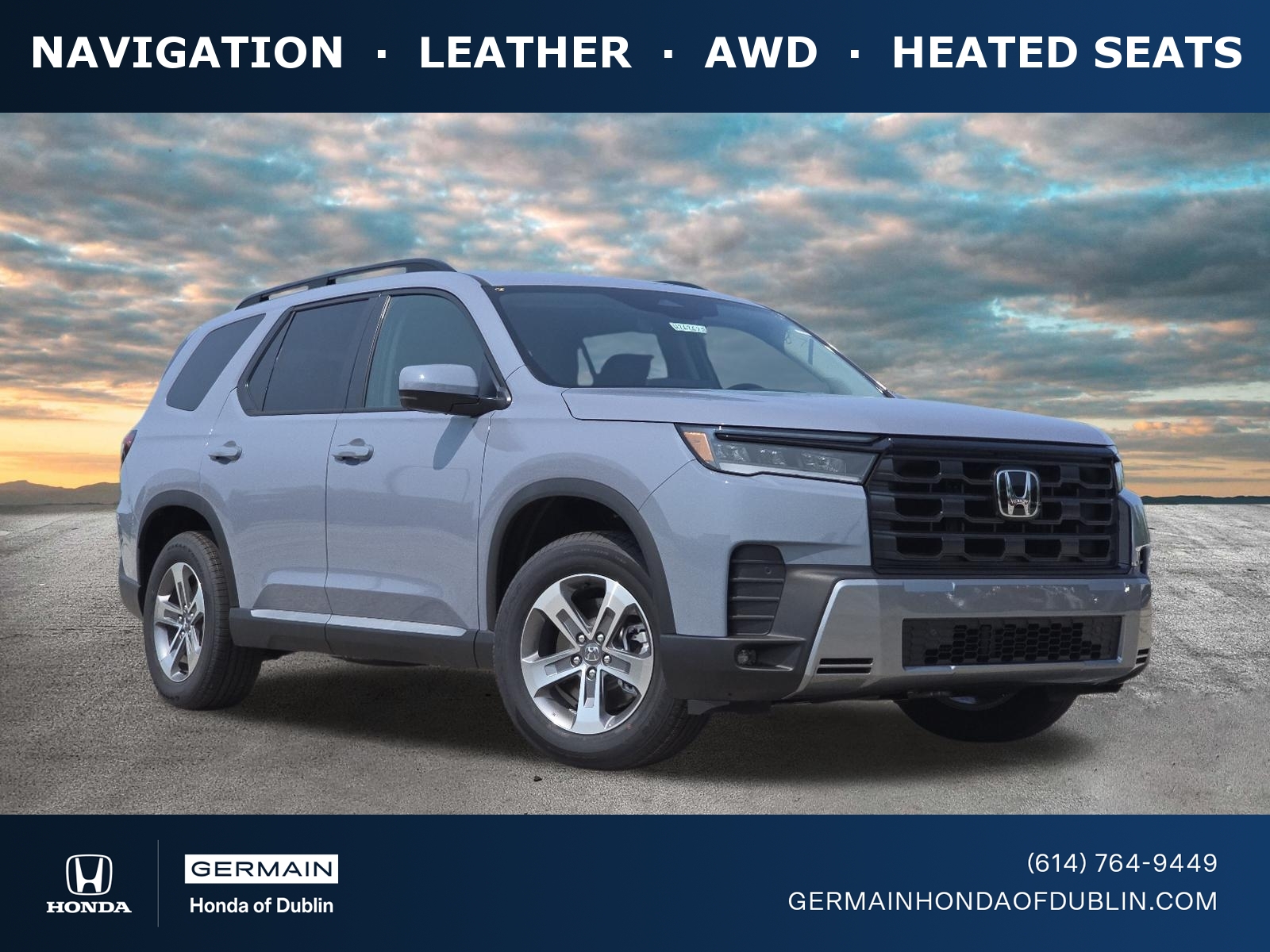 Sonic Gray Pearl 2026 Honda Pilot SUV / Crossover All-Wheel Drive Automatic