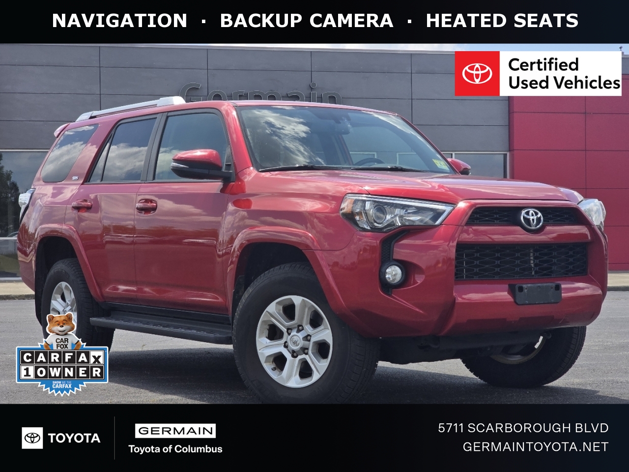 Red 2015 Toyota 4Runner SUV / Crossover Four-Wheel Drive 5-Speed Automatic Overdrive