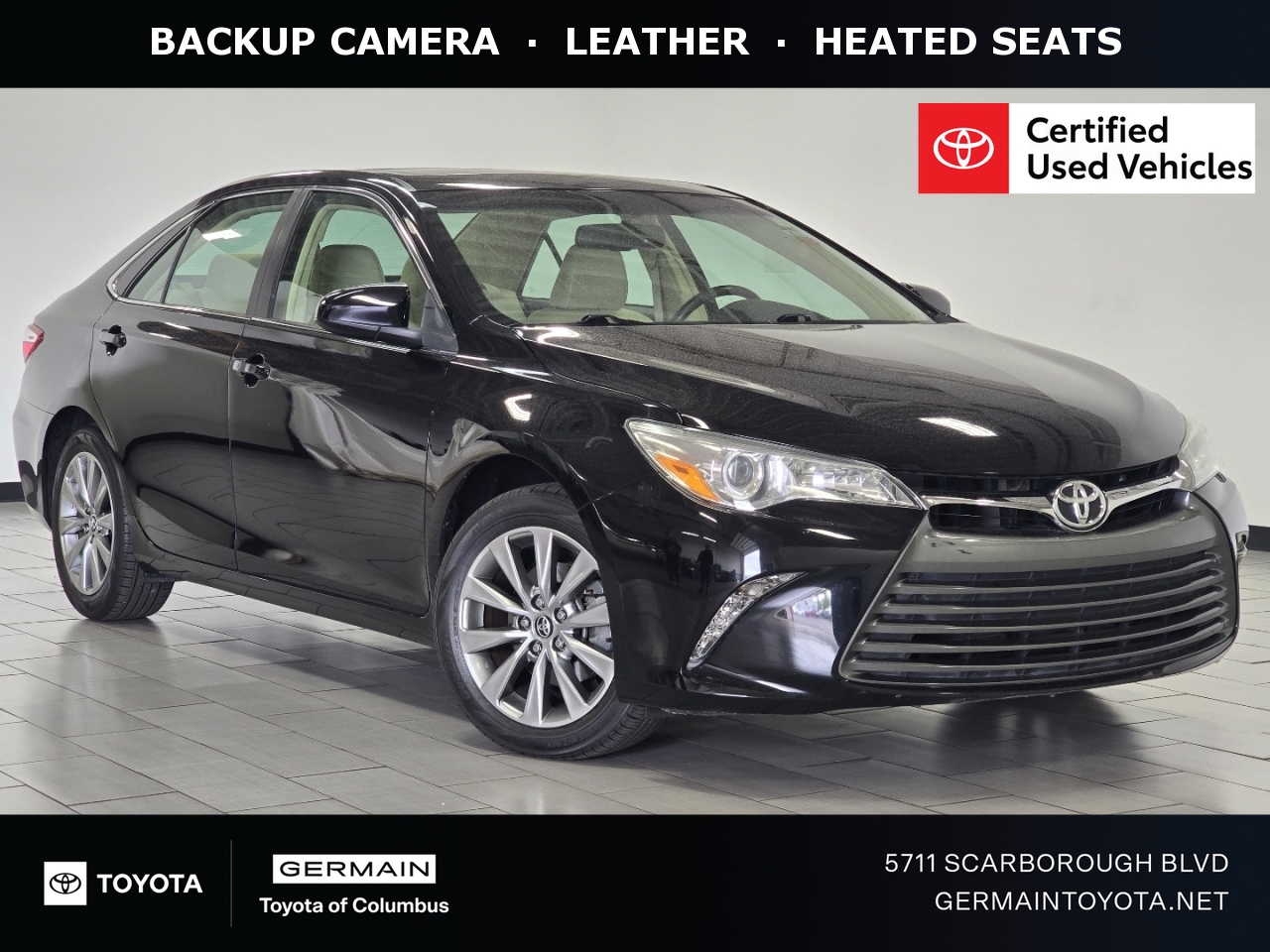 Black 2016 Toyota Camry XLE Sedan Front-Wheel Drive 6-Speed Automatic