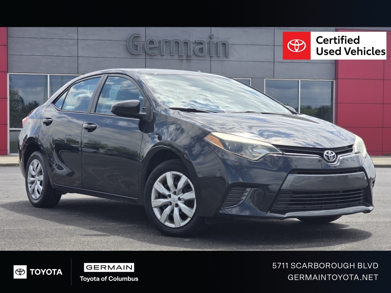 Black 2016 Toyota Corolla LE Sedan Front-Wheel Drive Continuously Variable Transmission