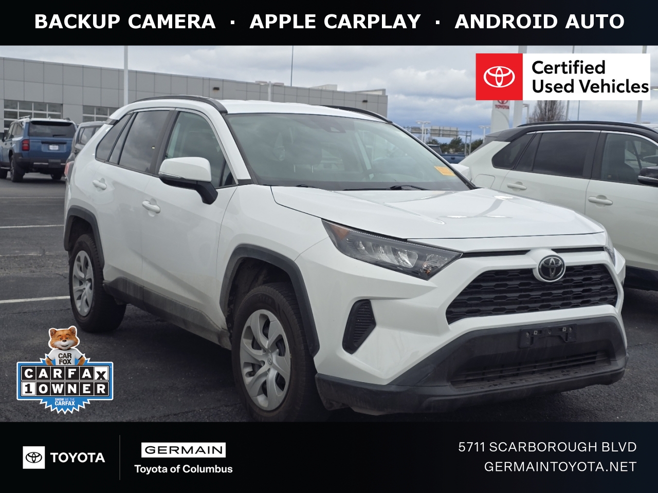 Super White 2021 Toyota RAV4 LE AWD SUV / Crossover All-Wheel Drive 8-Speed Automatic