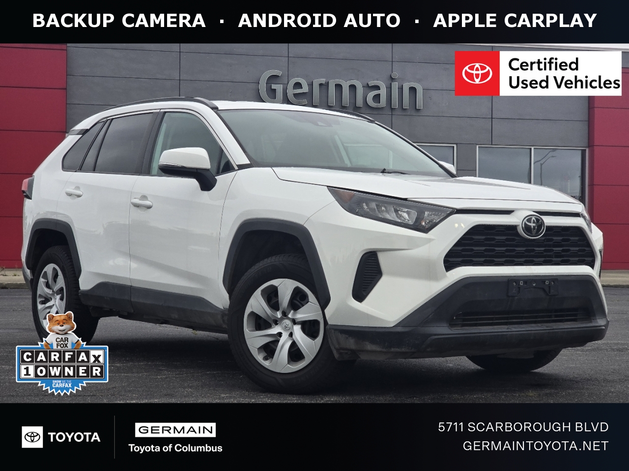 Super White 2021 Toyota RAV4 SUV / Crossover All-Wheel Drive 8-Speed Automatic