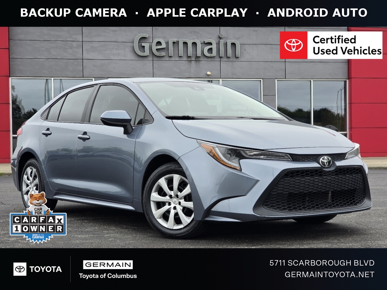 Celestite 2022 Toyota Corolla LE FWD Sedan Front-Wheel Drive Continuously Variable Transmission