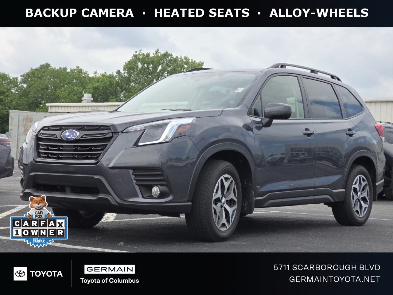 Gray 2023 Subaru Forester Premium Crossover AWD SUV / Crossover All-Wheel Drive Continuously Variable Transmission