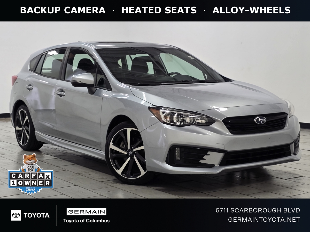 Silver 2023 Subaru Impreza Sport Wagon AWD Wagon All-Wheel Drive Continuously Variable Transmission