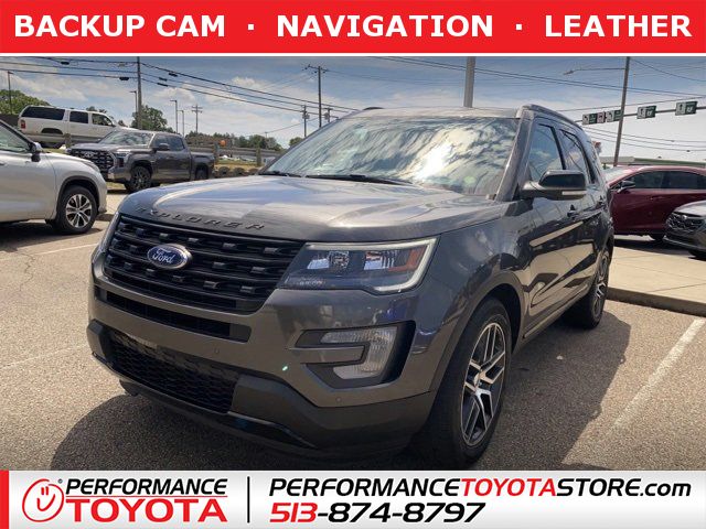 Used, 2017 Ford Explorer Sport 4WD, Gray, HGD38155A-1