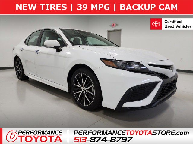 Certified, 2022 Toyota Camry SE Auto, White, NU661244A-1