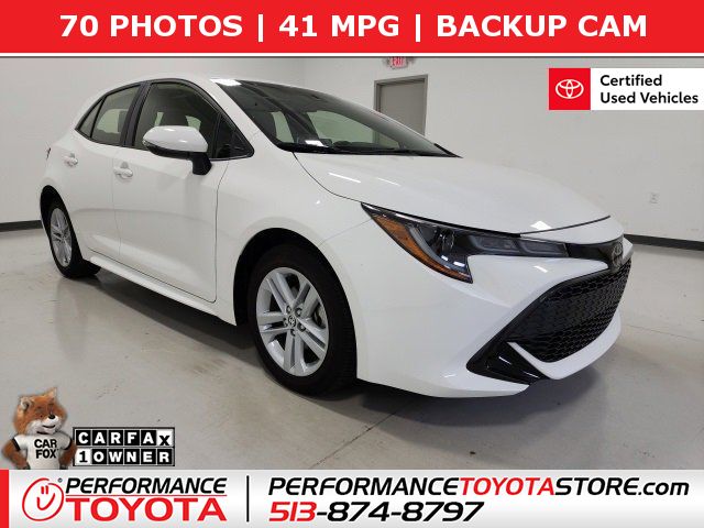 Certified, 2022 Toyota Corolla Hatchback SE CVT, White, N3176505-1