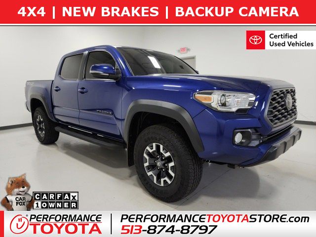 Certified, 2022 Toyota Tacoma 4WD TRD Off Road Double Cab 5' Bed V6 AT, Blue, NM497812A-1