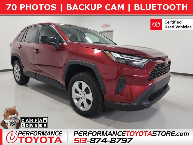 Certified, 2023 Toyota RAV4 LE FWD, Red, PW283745-1