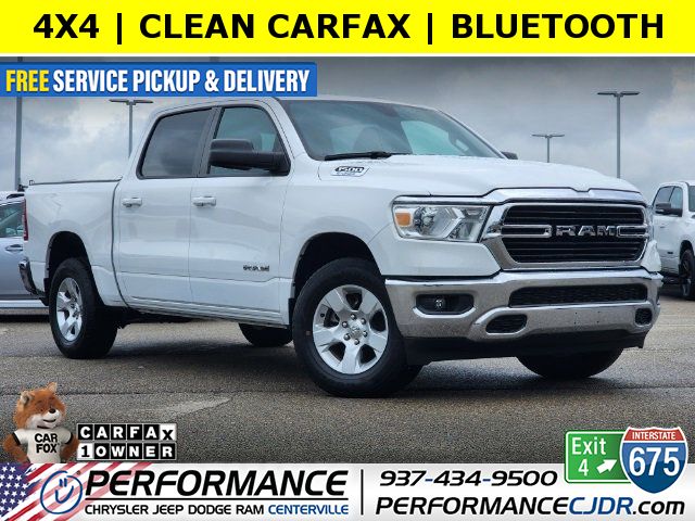 Used, 2021 Ram 1500 Big Horn, White, MN645177A