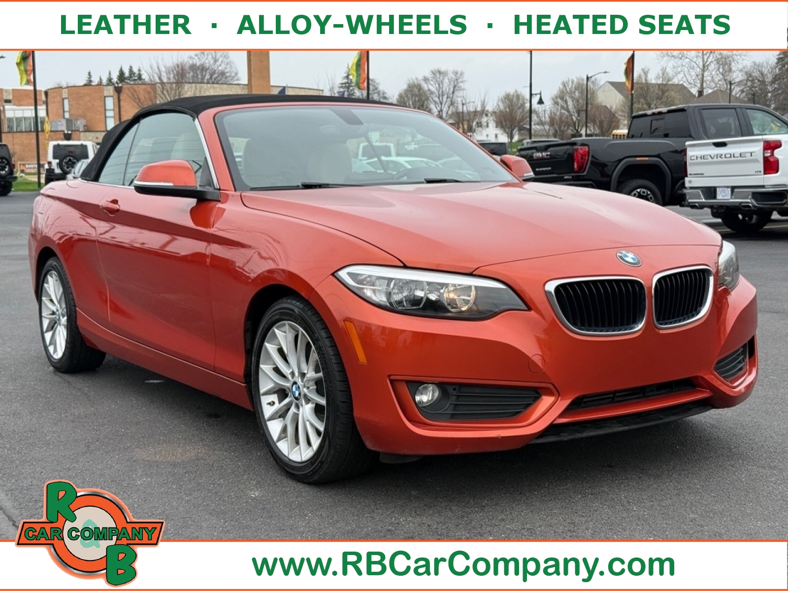 Valencia Orange Metallic 2015 BMW 2 Series 228i Convertible RWD Convertible Rear-Wheel Drive Automatic