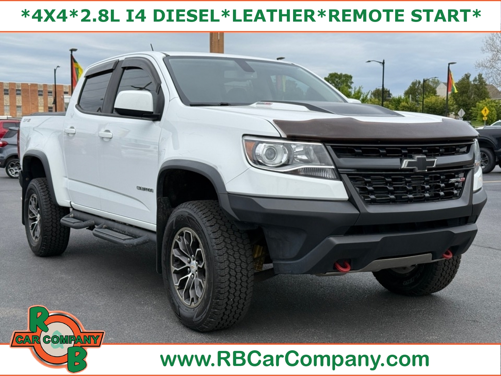 White 2018 Chevrolet Colorado ZR2 Crew Cab 4WD Pickup Truck Four-Wheel Drive 8-Speed Automatic