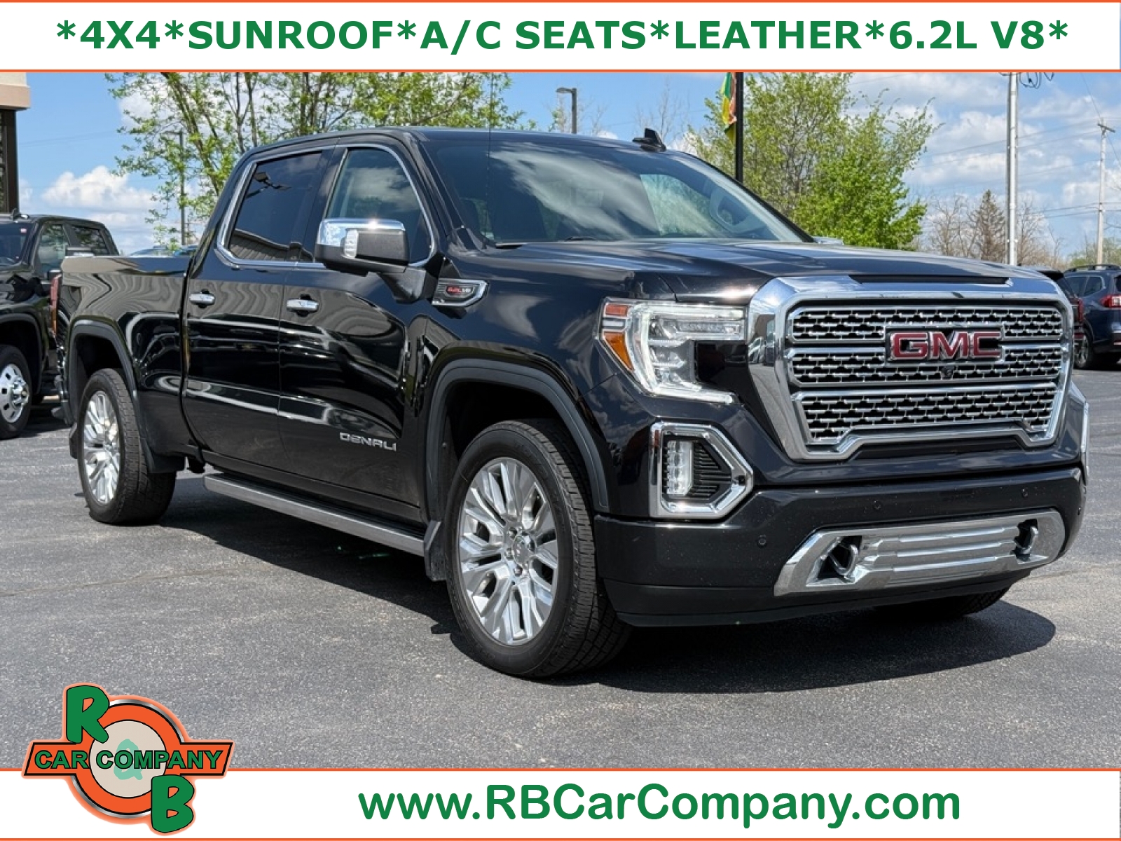 Black 2021 GMC Sierra 1500 Denali Crew Cab 4WD Pickup Truck Four-Wheel Drive Automatic