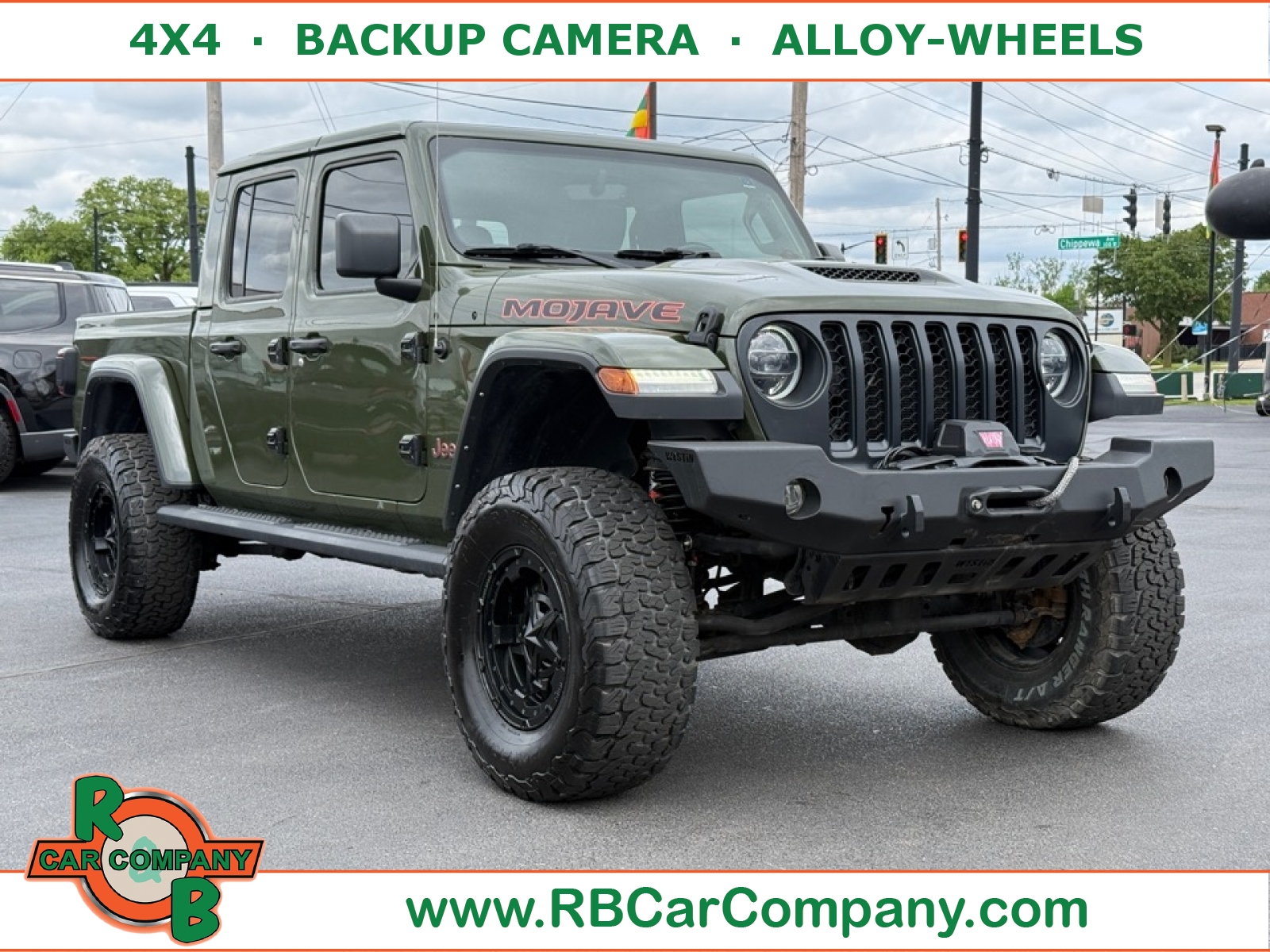 Green 2021 Jeep Gladiator Mojave Crew Cab 4WD Pickup Truck Four-Wheel Drive Automatic