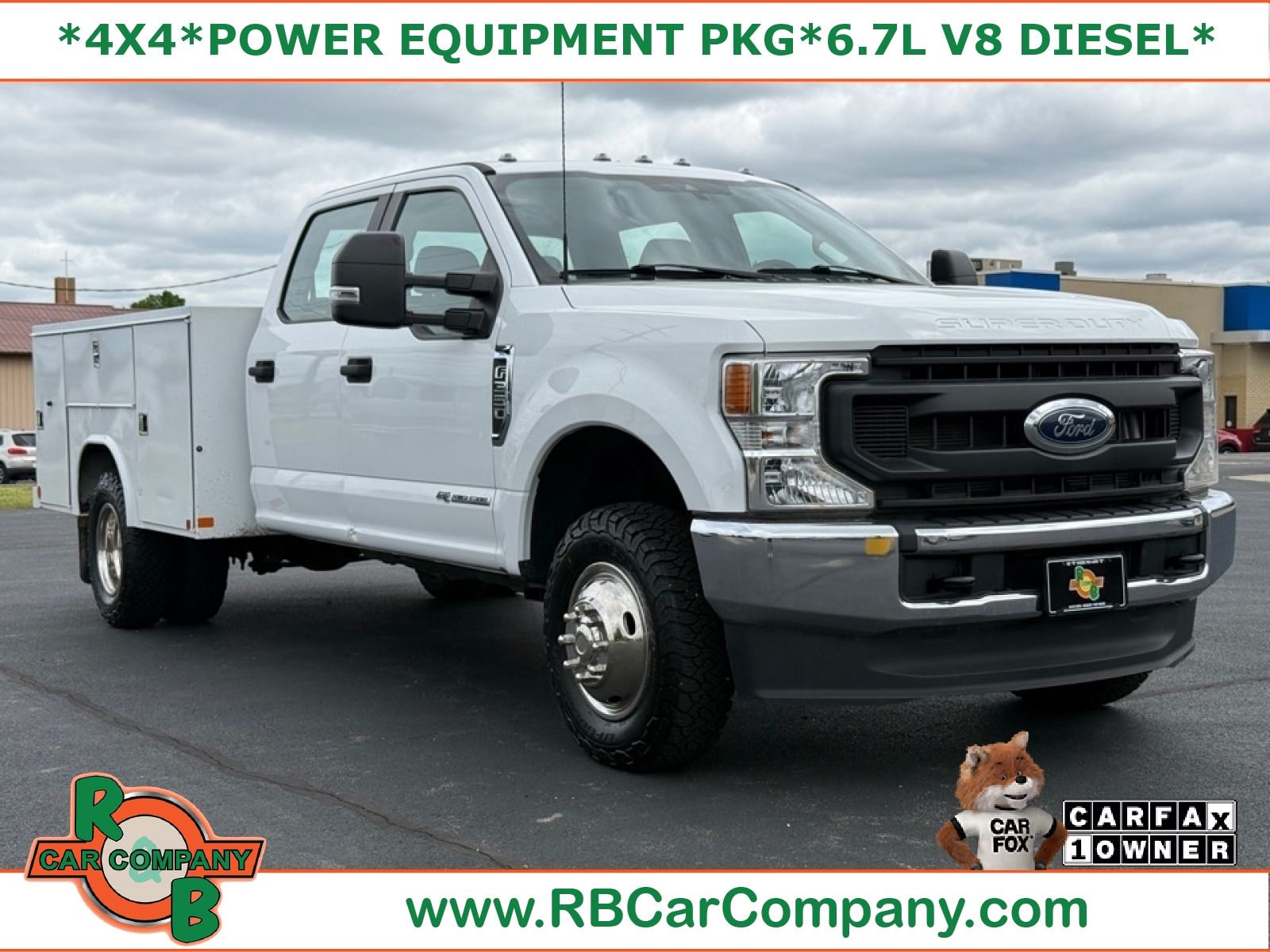 White 2022 Ford F-350 Super Duty Chassis XL Crew Cab DRW 4WD Pickup Truck Four-Wheel Drive Automatic