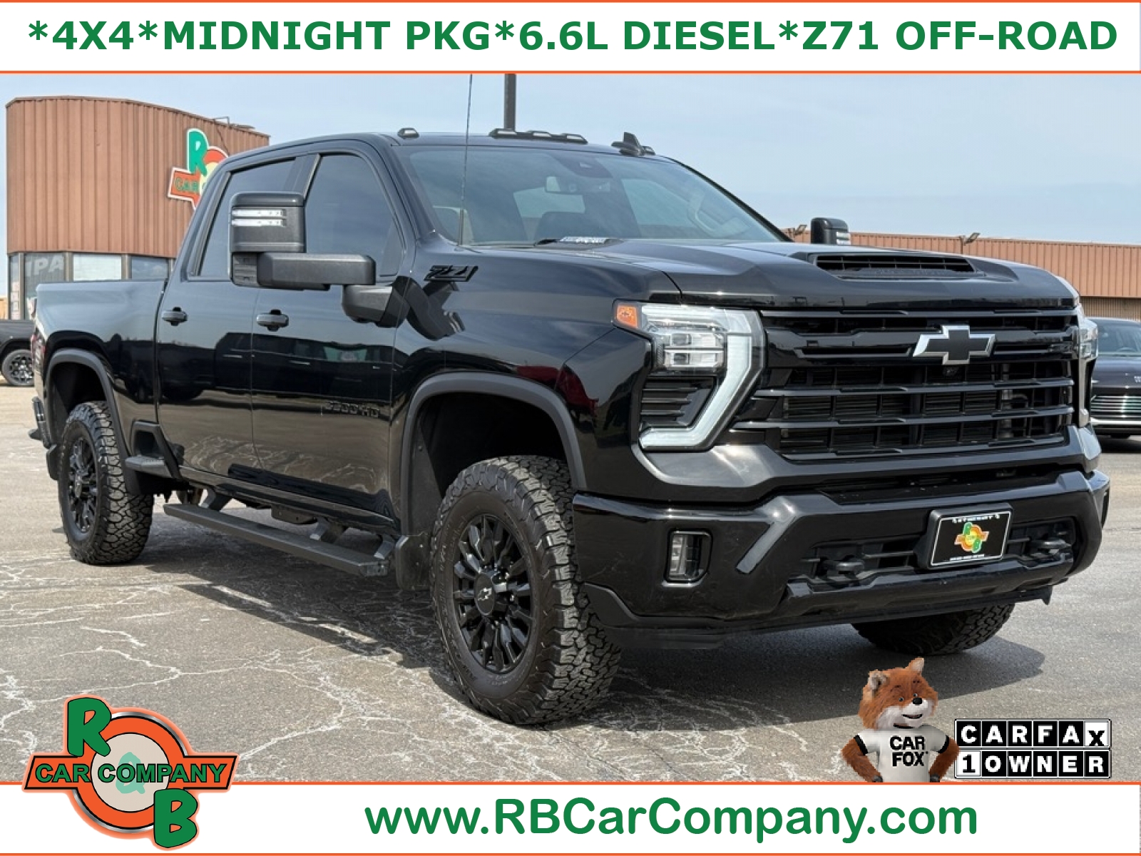 Black 2024 Chevrolet Silverado 3500HD LT Crew Cab 4WD Pickup Truck Four-Wheel Drive Automatic