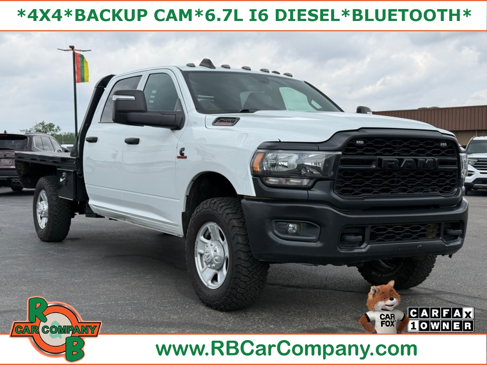 White 2024 RAM 2500 Tradesman Crew Cab LB 4WD Pickup Truck Four-Wheel Drive Automatic