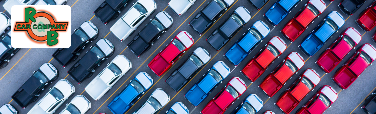  A lineup of powerful diesel trucks for sale at R&B Car Company in Indiana.