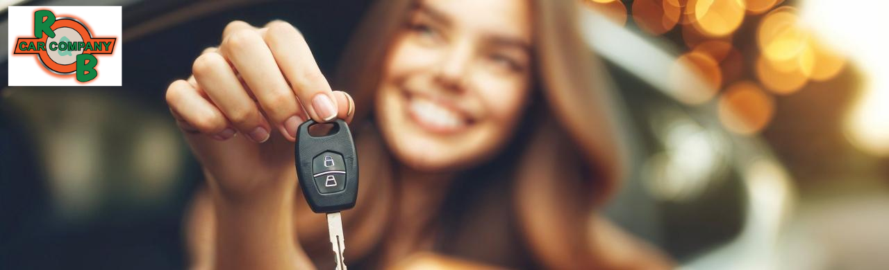 Row of inspected used SUVs and trucks at Indiana dealership lot