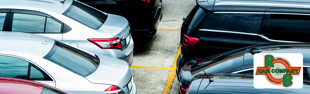 R & B Car Company dealership in South Bend with rows of pre-owned cars and trucks for sale