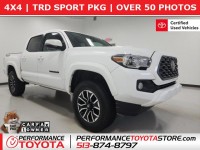 Certified, 2022 Toyota Tacoma 4WD TRD Sport Double Cab 5' Bed V6 AT, White, NM495506-1
