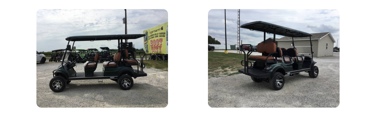 A customer test-driving an ATV at Terre Haute Auto in Terre Haute, IN