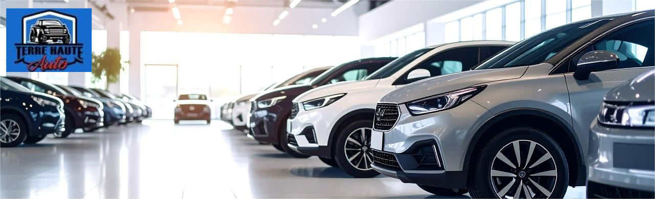 Used SUV parked at the Terre Haute Auto dealership lot