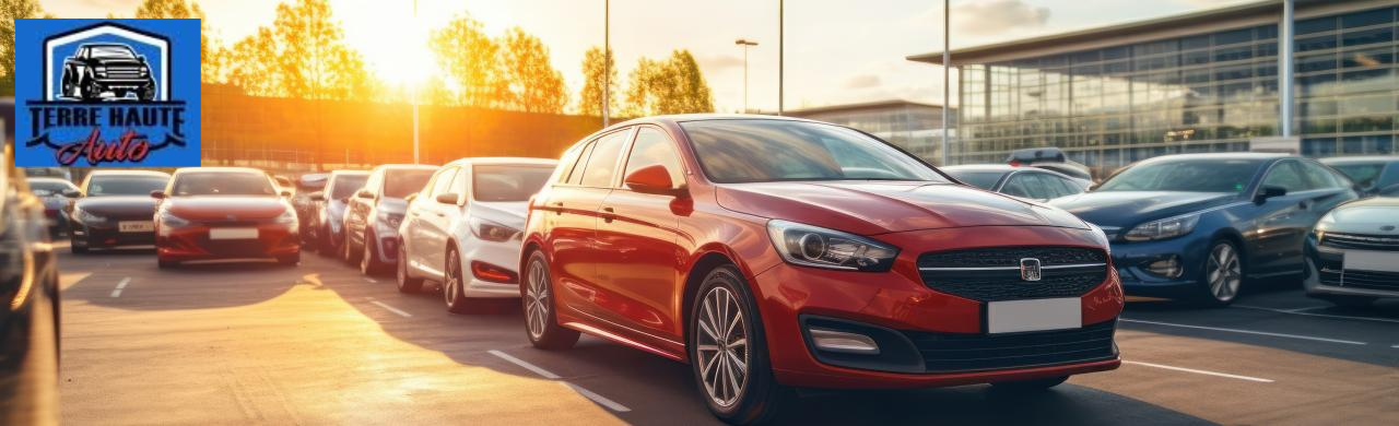 Customer speaking with sales associate at Terre Haute Auto showroom
