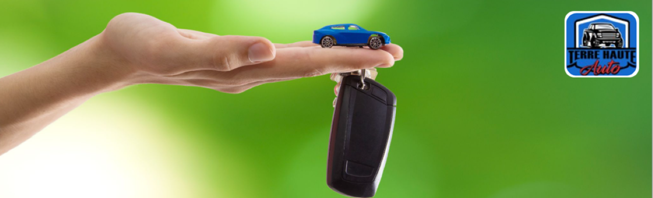 Exterior photo of Terre Haute Auto dealership lot in Terre Haute, IN, with rows of clean used vehicles on display.