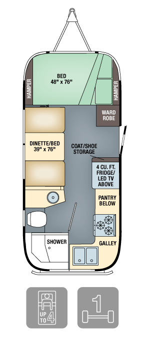 Airstream Flying Cloud 20 Floor Plan