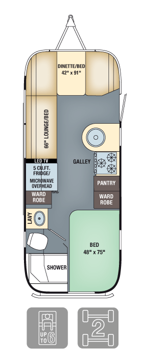 Airstream Interanational Signature 23D Floor Plan