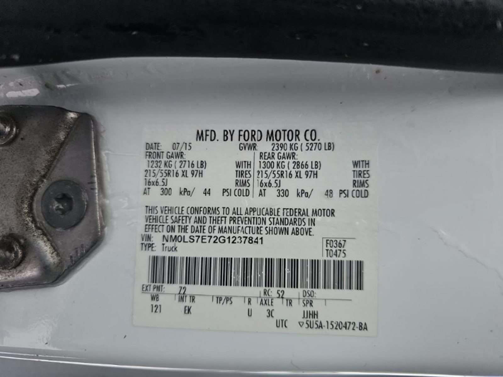 2016 Ford Transit Connect XL, 39644, Photo