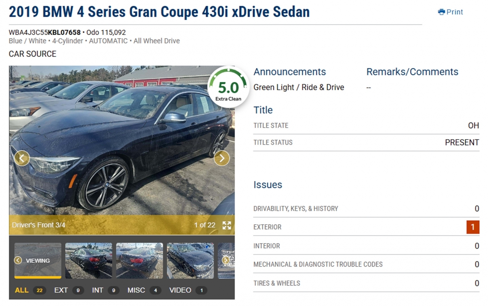 2019 BMW 430i Gran Coupe xDrive, 39820, Photo