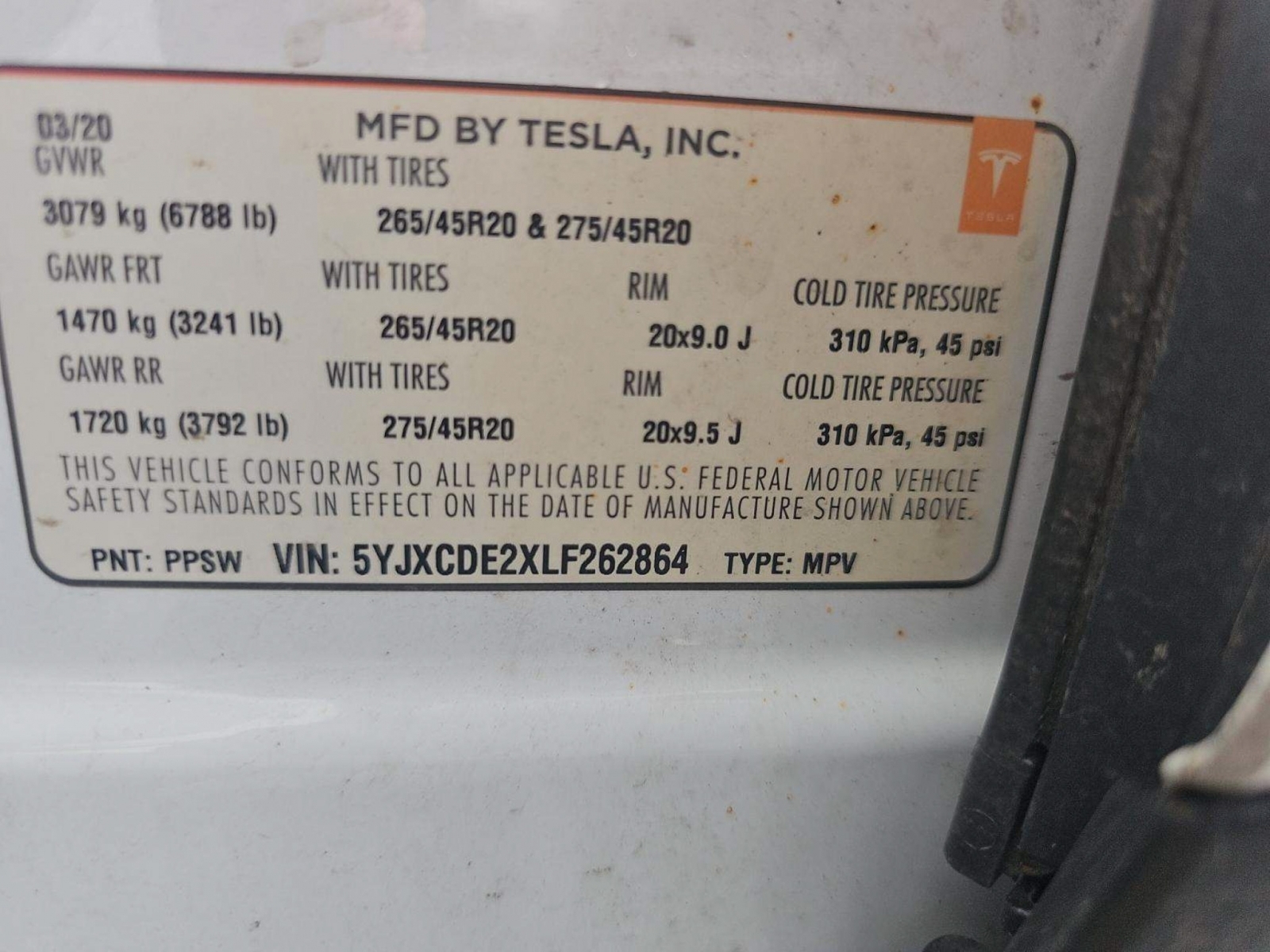 2020 Tesla Model X Long Range Dual Motor All-Wheel Drive, 39893, Photo